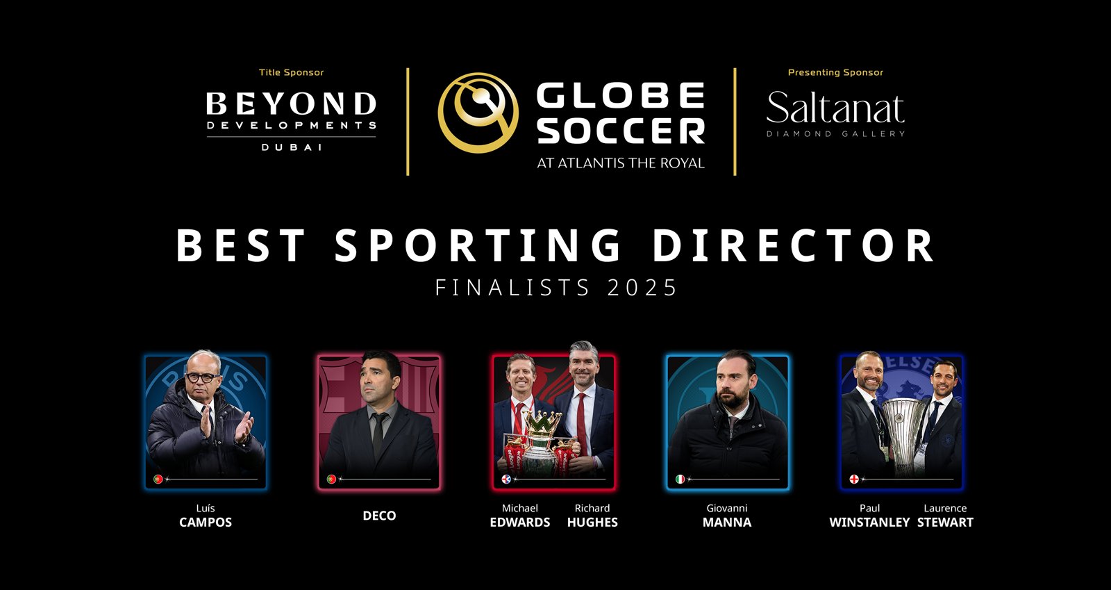Manna finalista come miglior direttore sportivo al Globe Soccer Awards di Dubai